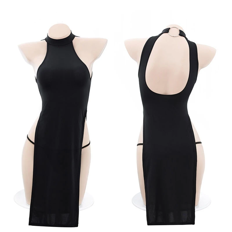 

Открытый бюстгальтер с вырезами, сексуальное нижнее белье, эротическое сексуальное женское белье, мини-платья, женская ночная рубашка + стринги, сексуальная ночная рубашка, косплей