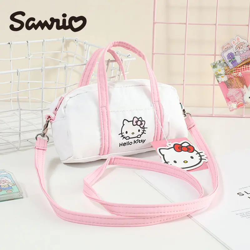 Sanrio Genuine Hello Kitty Crossbody Bag Cute Cartoon Kuromi Pochacco Girl Heart Simple Casual Zipper Handbag Toys for Girl Gift