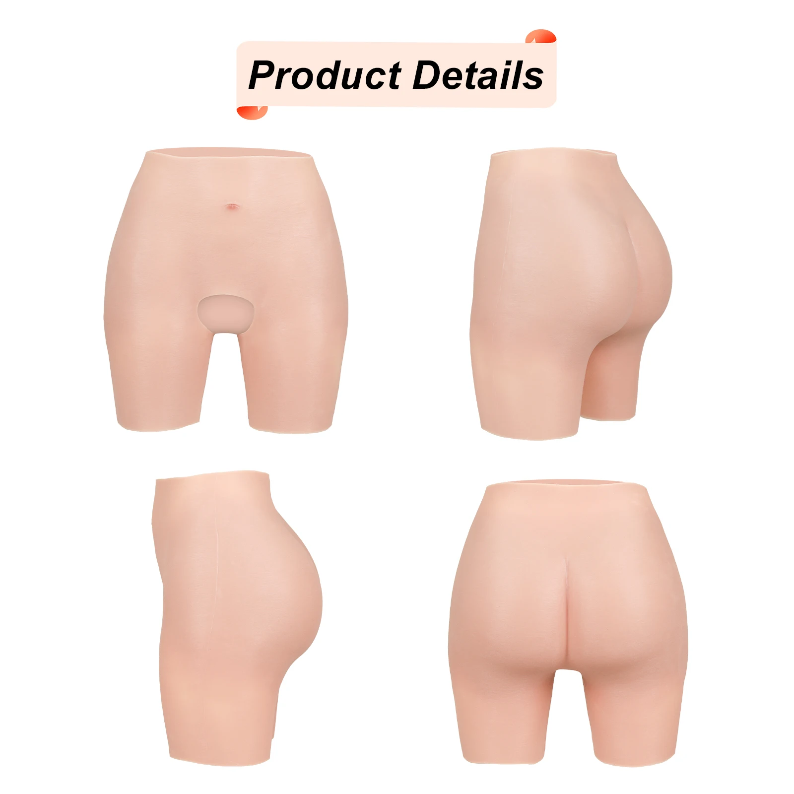 CYOMI Silicone Fake Vagina Panty Shaping Enhancer Hip Lift Pants Underwear Boxers Cosplay Costumes for Crossdressers Transgender