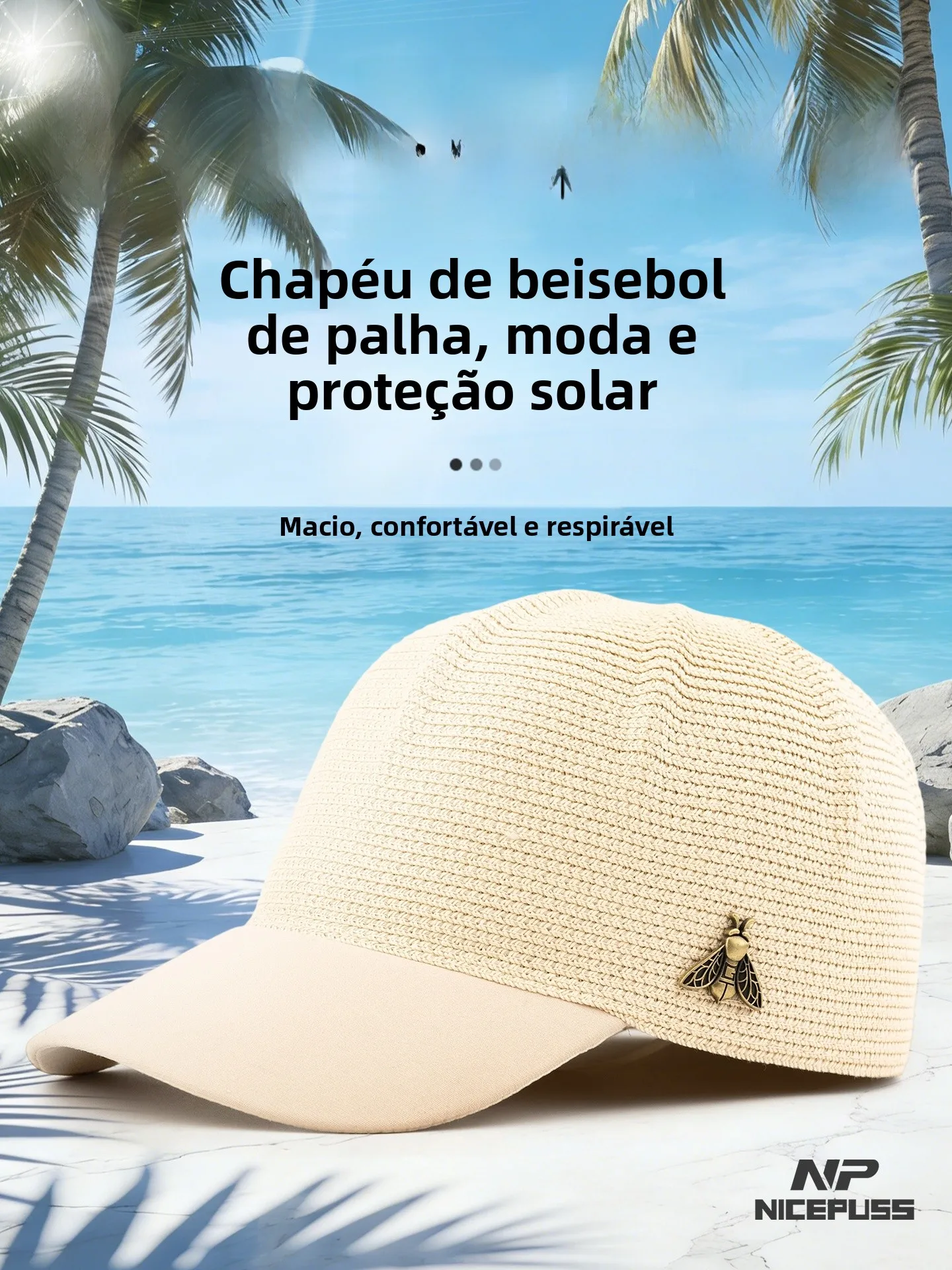 fashionable-straw-woven-hat-breathable-sun-protection-baseball-cap-women's-style-summer-outdoor-casual-foldable-spring-hat