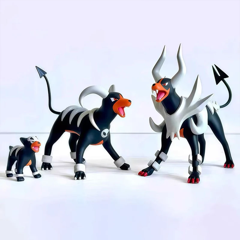 

3 шт./компл., аниме-фигурки Houndoom, фигурки Houndour, коллекция из ПВХ, модель, игрушки, подарки