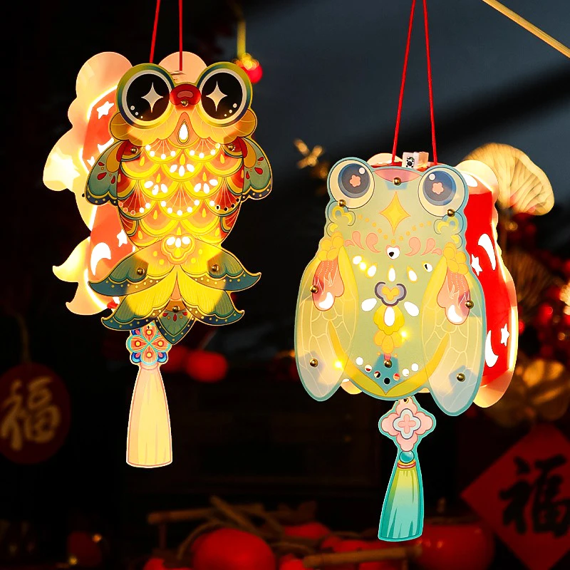 DIY Traditional Lantern Mid Autumn Festival Lantern Lamp DIY Material Package Mid Autumn Festival Decorations Light Lamp Gifts