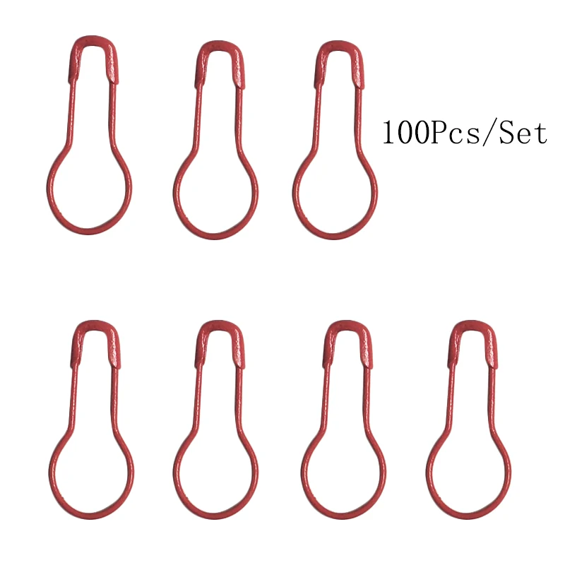 100Pcs Safety Pin Gourd Shape Mix Color Metal Pins Crafts Knitting Cross Stitch Holder DIY Sewing Accessories Marker Tag Clips