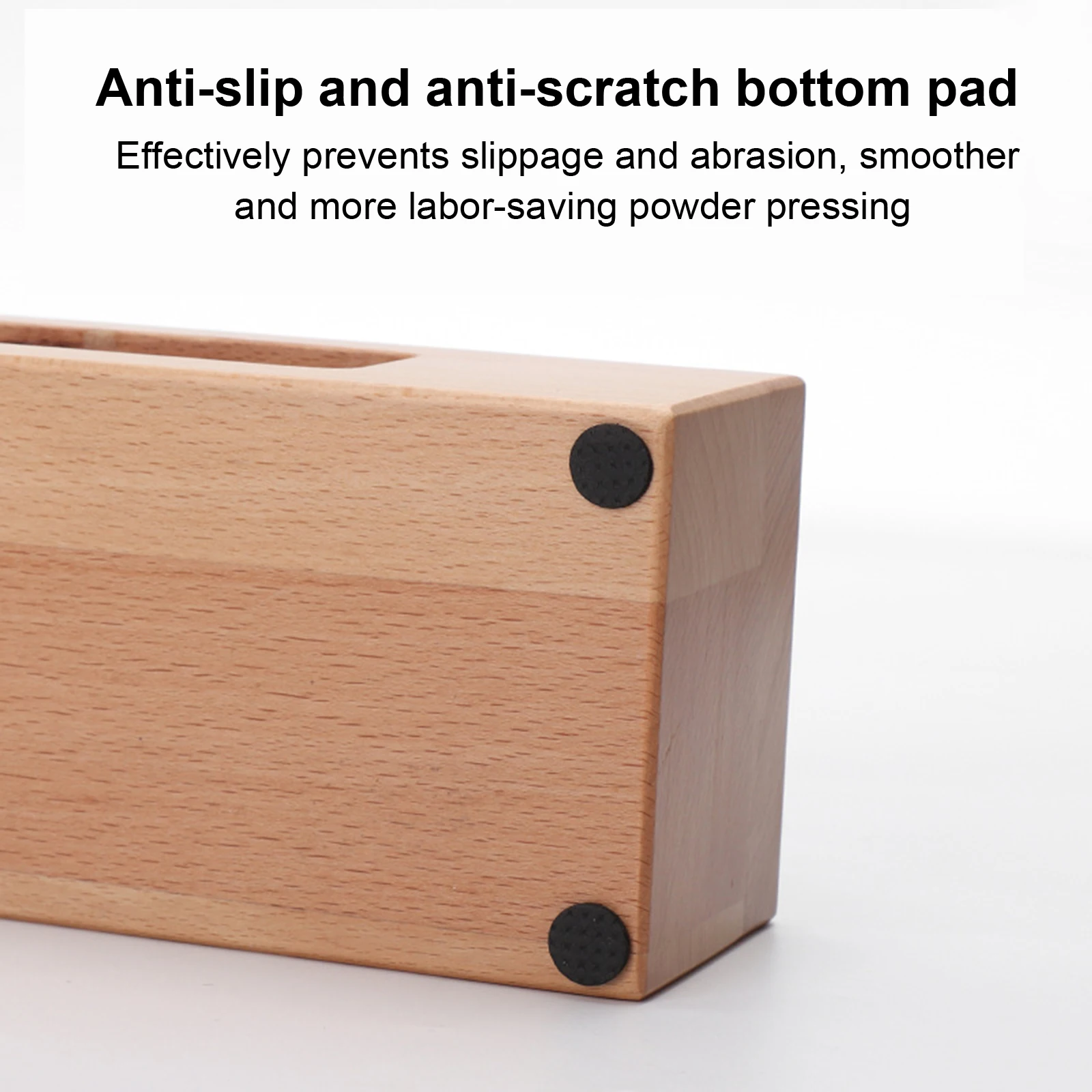 51/58mm Coffee Tamper Station macchina da caffè supporto per pressa per polvere in legno massello Base di stoccaggio regolabile in altezza per Espresso Shop