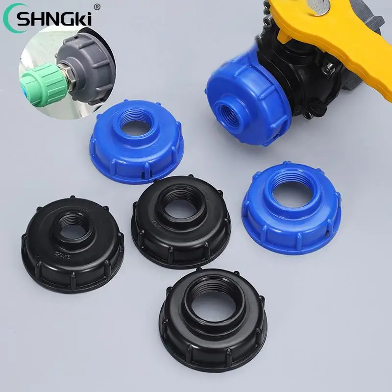Blue Durable IBC Water IBC Tank Fitting S60X6 Thread to 1/2" 3/4" 1" Garden Hose Connector IBC Tank Valve Replacement Adapter
