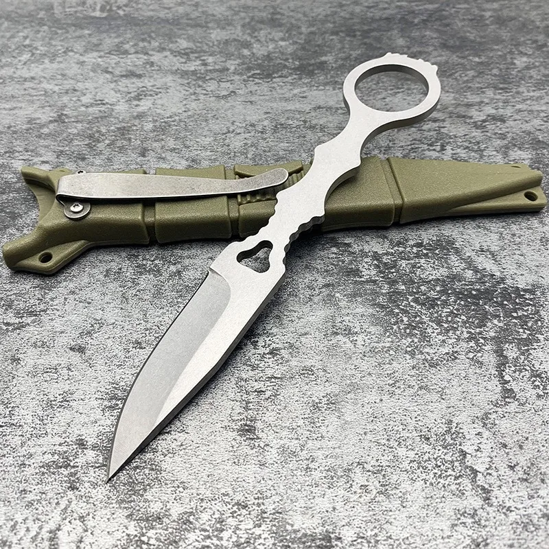 Outdoor survival, butterfly small straight knife fruit EDC portable self-defense high hardness