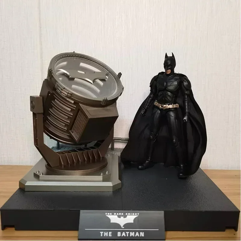 DC Batman Batmobile The Dark Knight Trilogy Assembly Series Model Bat Signal Light Suit Action Figure Assembled Tide Gift Toys