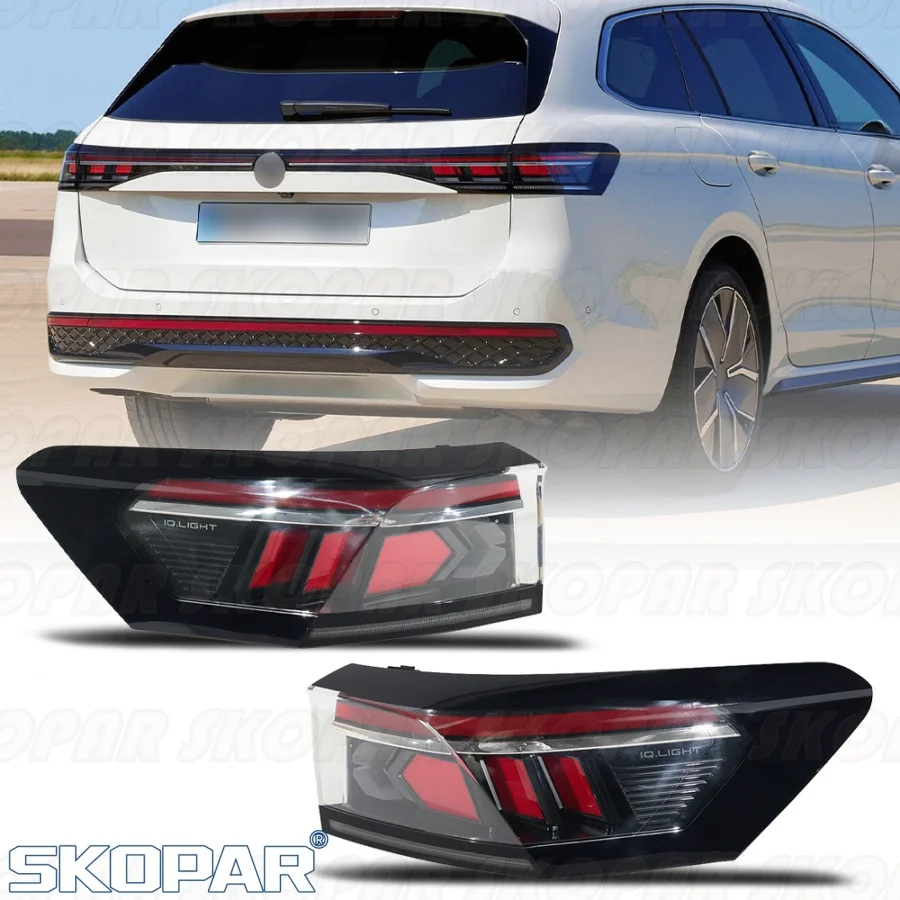 For VW Passat B9 Variant 2024 2025 Car accessories LED Outer Side Tail Light Rear Brake Lamp 3J0945207A 3J0945208A