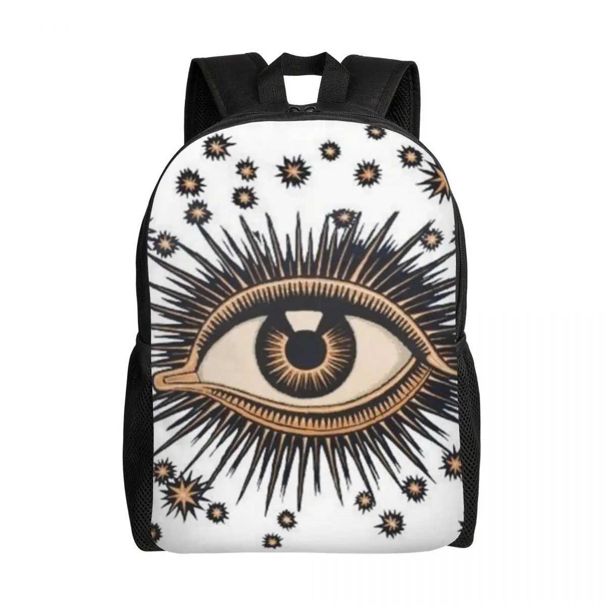 Greek Evil Eye Hamsa Laptop Backpack Women Men Casual Bookbag for College School Students Amulet Boho Charm Bags School Bag