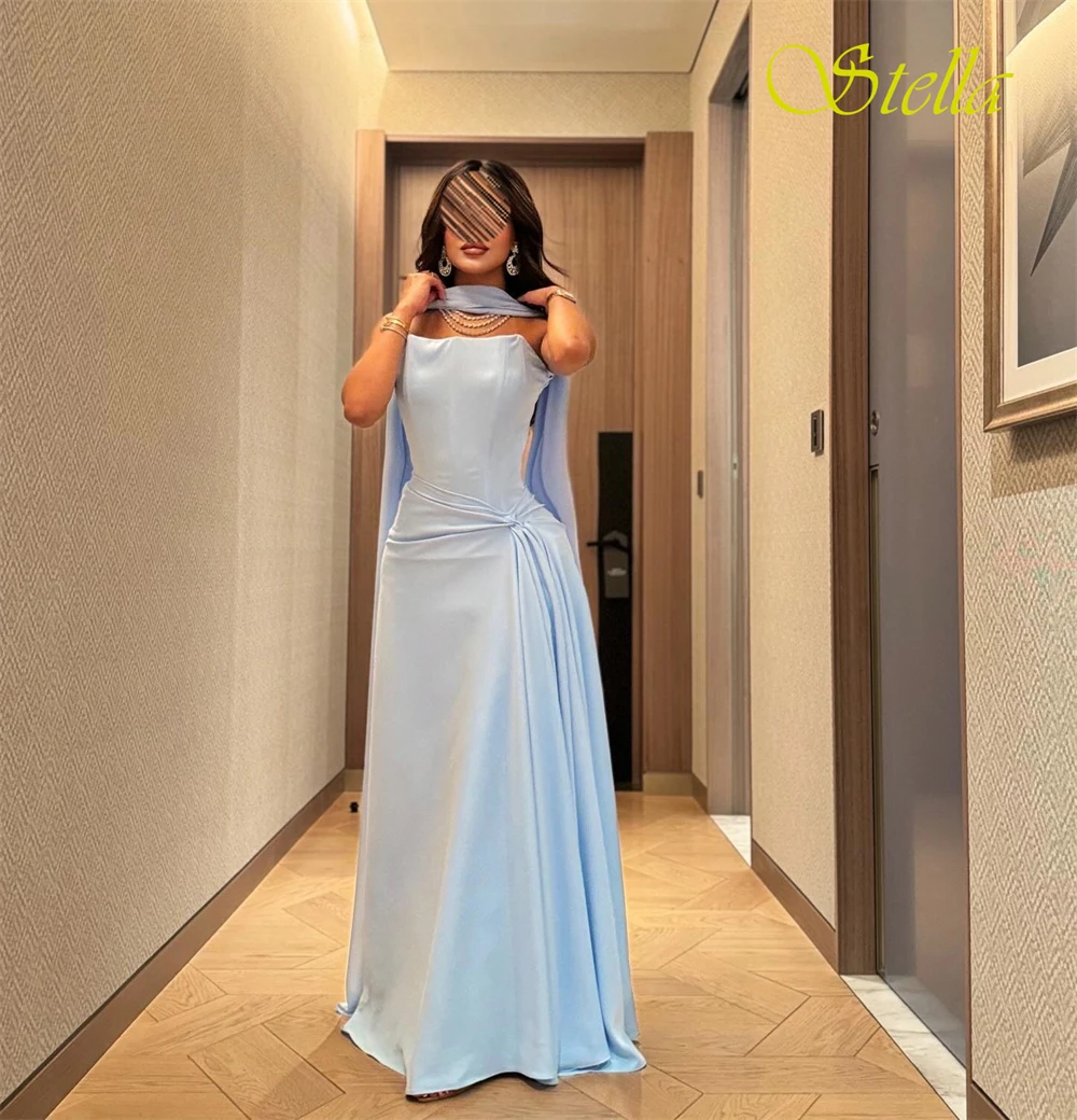 Customized Exquisite Strapless Sleeveless Evening Dress Temperament Halter Ribbons Prom Dresses Fashion Party Gowns For Woman