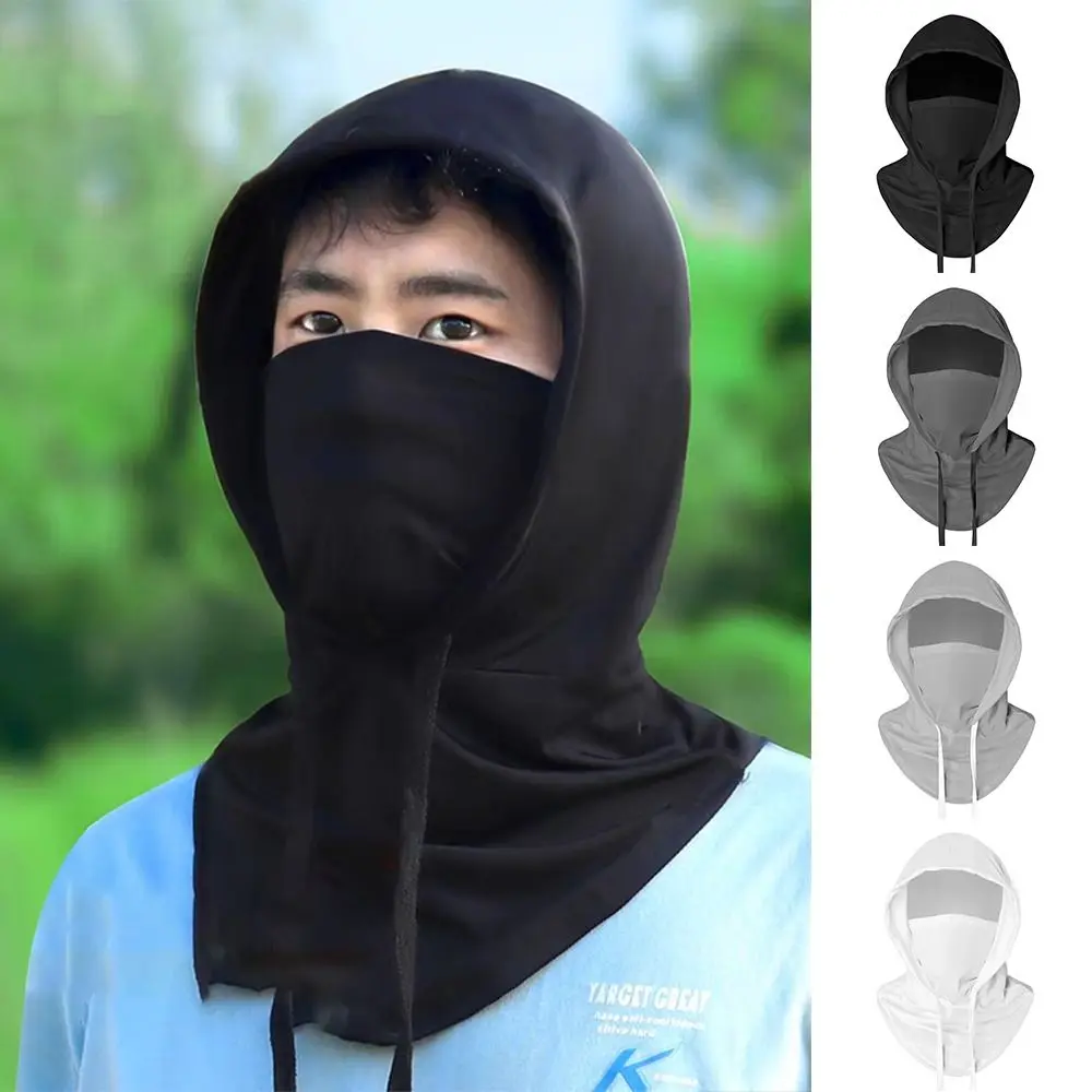 Sunscreen Cooling Balaclava Solid Color Quick Drying Sun UV Protection Hood Breathable Sun UV Protection Headgear