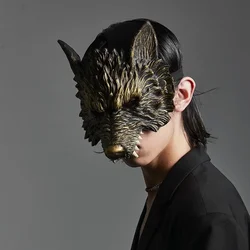 Cosplay Wolf Mask 3D Half Face Horror Wolf Head Masque Werewolf Costume Scary Kids Adult Halloween Party Decoration Accessories