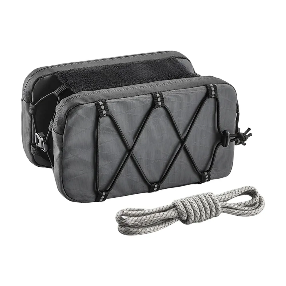 

Multi-purpose Storage 20 9 11cm Front Tube Bag Adjustable Elastic Drawstring Cycling Activities For Daily Commute