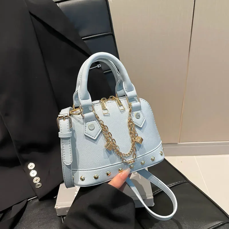 

Fashionable Minimalist Mini Shell Handbag Rivet Single Shoulder Bag Women's Crossbody Bag Summer New Style Versatile Sensation
