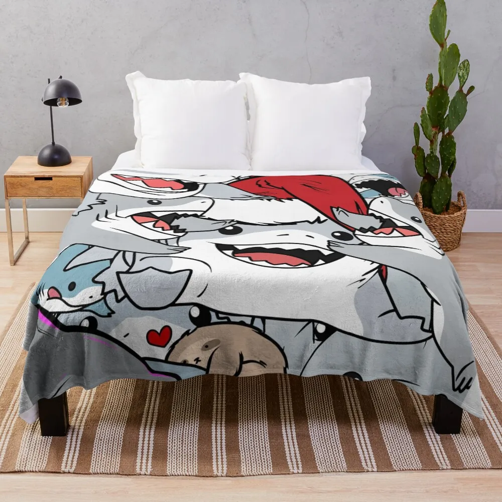 

Jeff The Landshark (Collection) Throw Blanket blankets ands christmas gifts Blankets