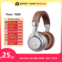 Picun P28X Wireless Headphones Bluetooth 5.3 Noise Reduction Headset Dual Drive Units Bass Over-Ear Headphones Classic Headset