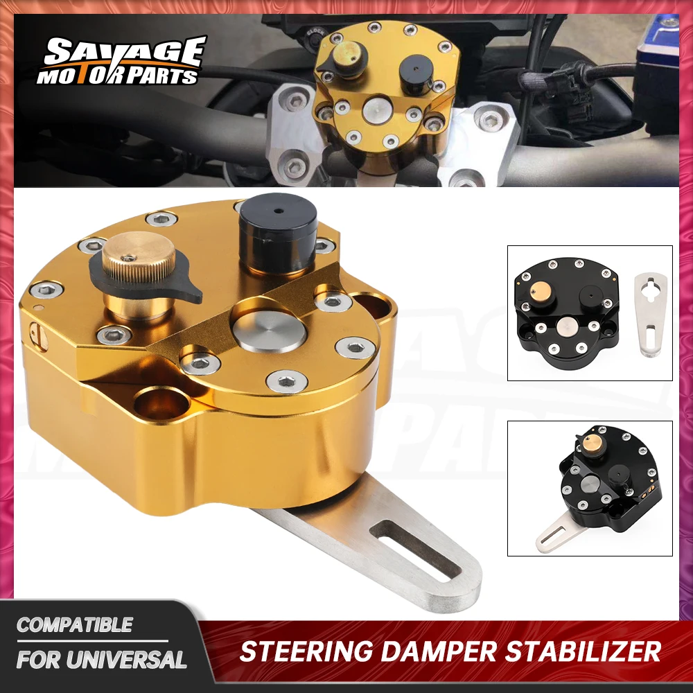 Universal Motorcycle Steering Damper Stabilizer Reversed Safety Adjustable Dirt Bike Scooter Handlebar Damper Motocross Parts