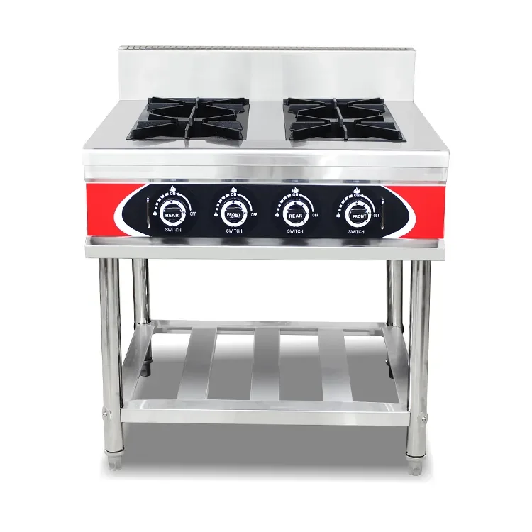 Commercial Industrial Portable Outdoor Big Camping Propane Top Spare Parts Burner Standing 4-burner Gas Stove