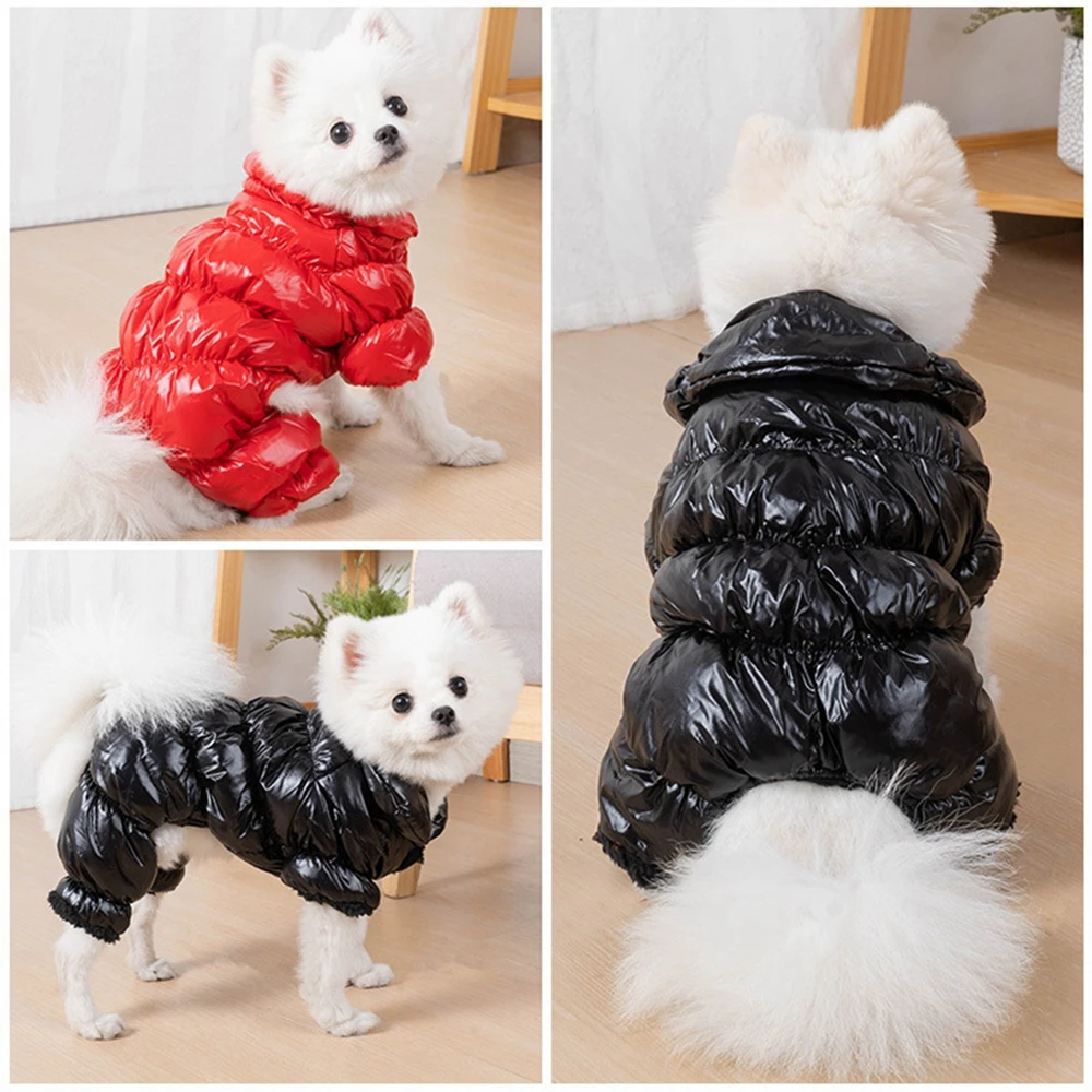 Winter Pet Dog Clothes Warm Jacket Thicker Cotton Coat Waterproof Puppy  Jumpsuits Pets Clothing for French Bulldog Hoodies