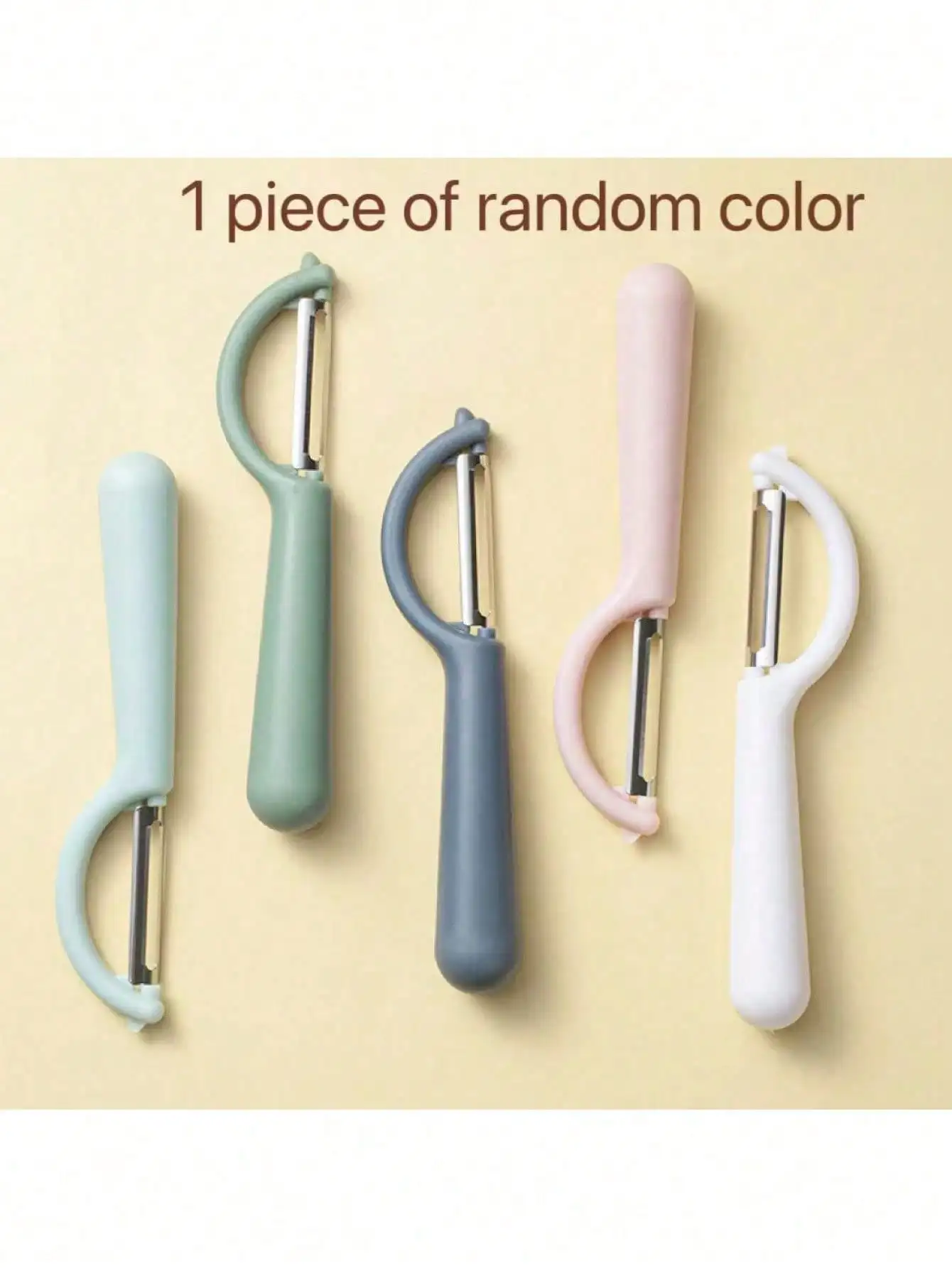 1pc Stainless Steel Vegetable Peeler Random Color Ergonomic Non Slip Handle Multi Purpose Peeler With Built In Eye Remover For Potato Carrot Cucumber Kitchen Tool For Home Meal Prep