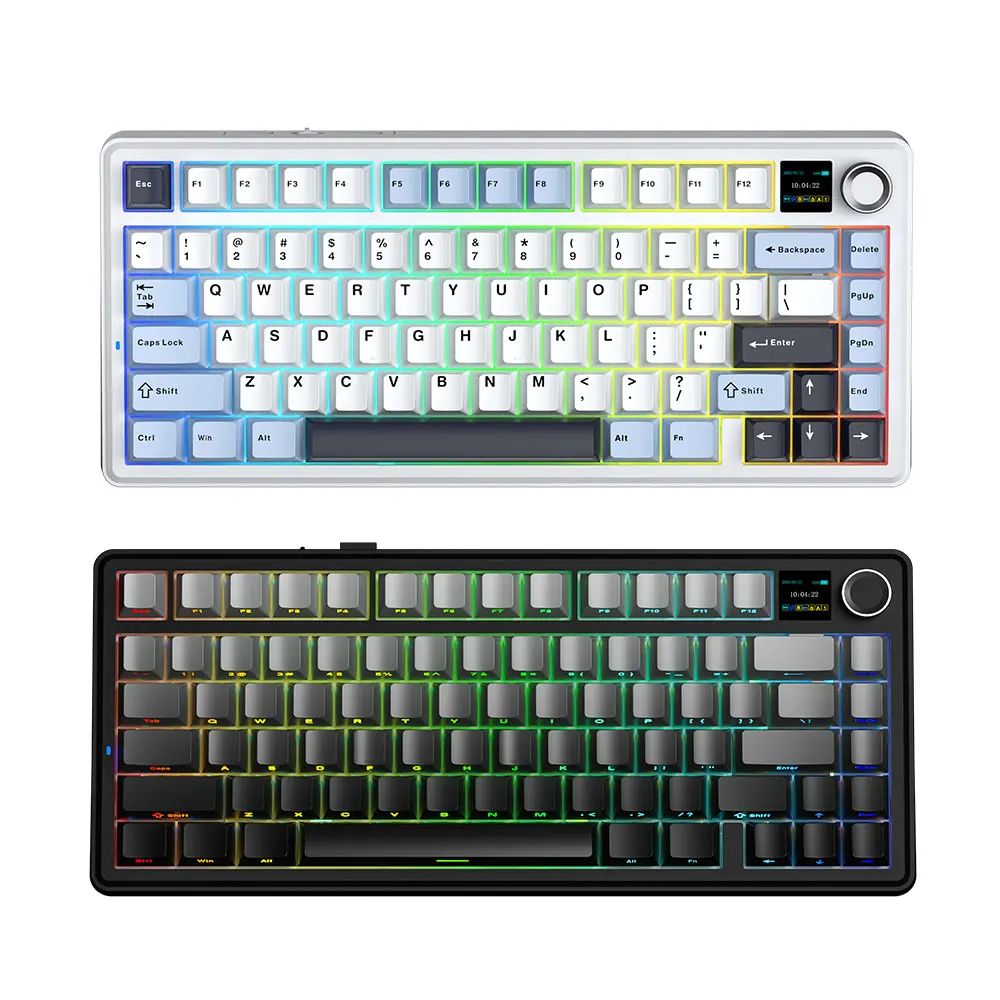 AULA F75 MAX Wireless Mechanical Keyboard with TFT Screen Knobs 75
