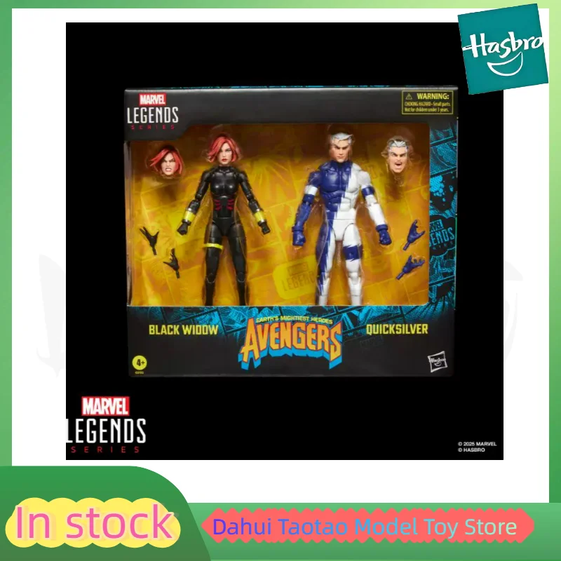 Hasbro Marvel Legends Avengers 6-inch Set Black Widow and Quicksilver Action Figures Collectible Gift
