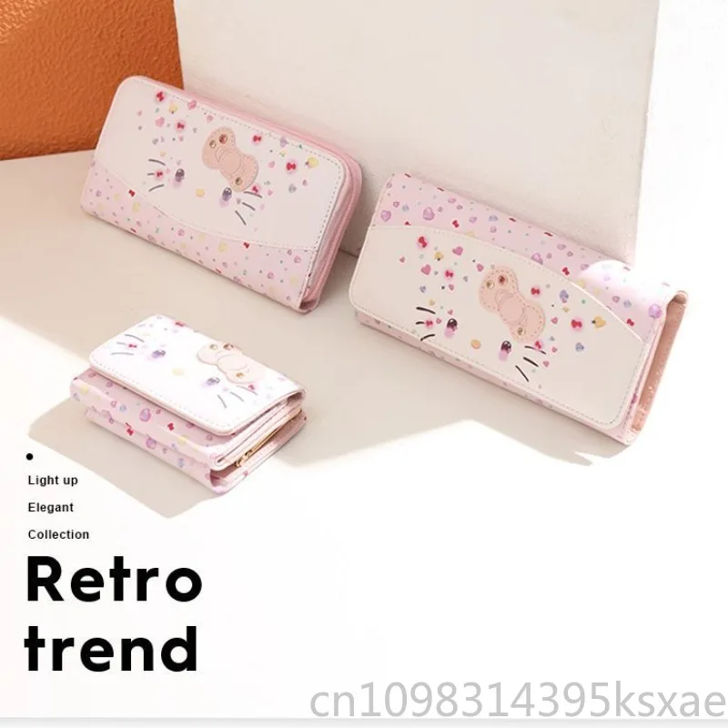  Hello Kitty Wallet for Women PU Leather Portable Waterproof Coin Purse Top Quality Luxury Designer Handbag Fashion Trend