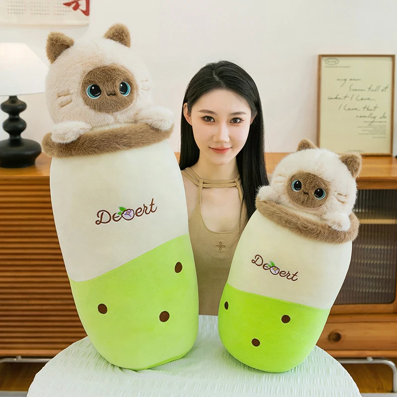 

Kawaii Plush Toy Stuffed Doll Cute Long Cat Cartoon Animal Pillow for Kids Birthday Gift Girls Soft Cozy Leg Hug Cushion for