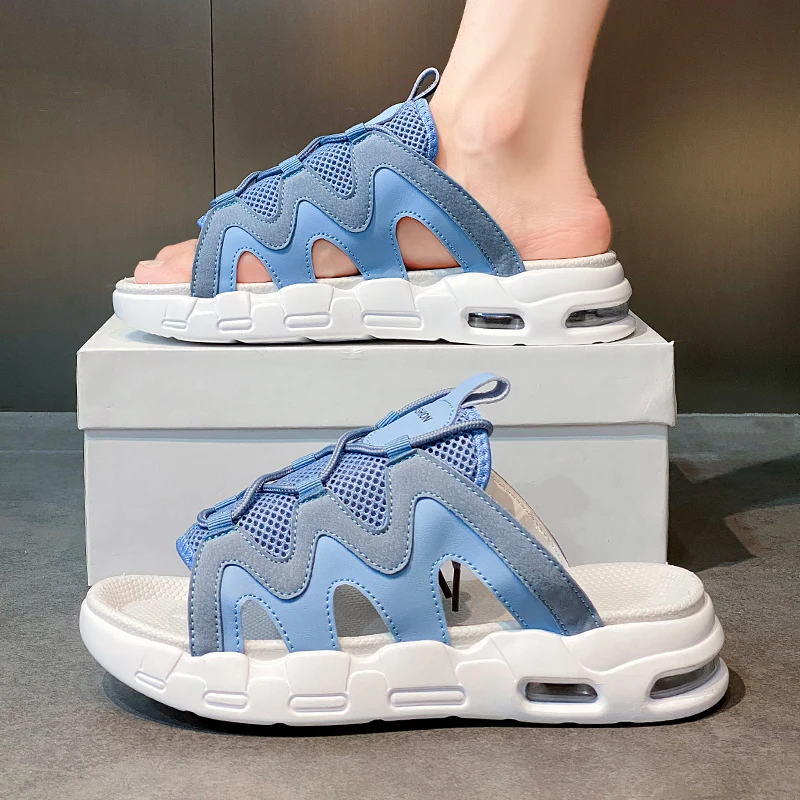 Мужские летние шлепанцы, удобные сандалии, Уличная обувь, оригинальные брендовые, летние