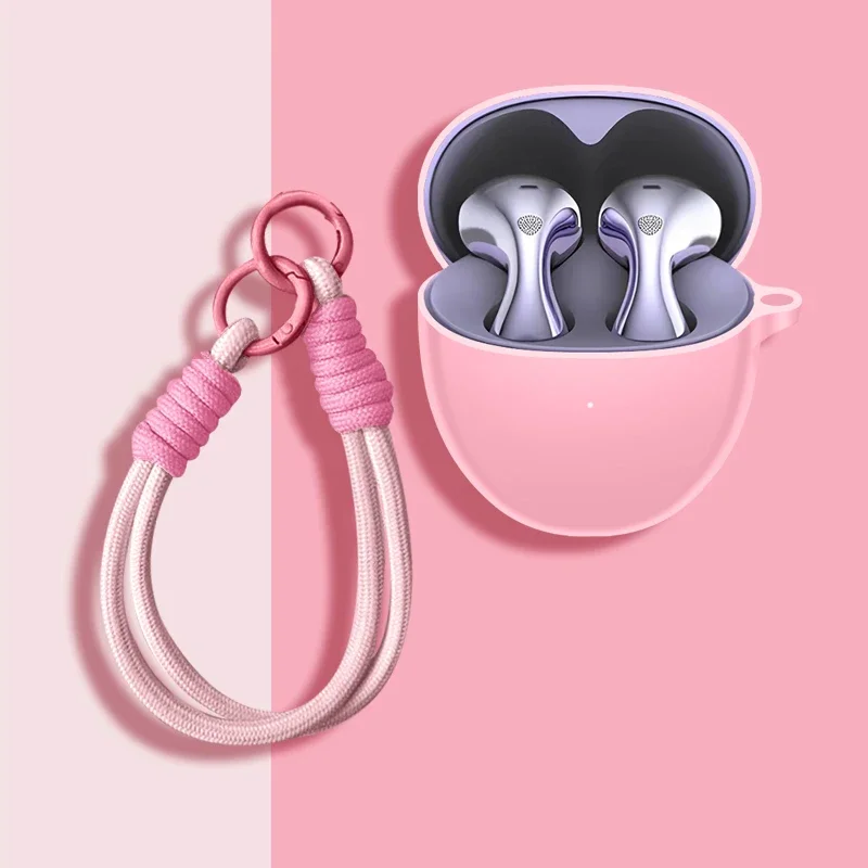 

Suitable for Huawei Freebuds 6 Bluetooth Earphones Silicone Protective Cover Freebuds 5 6 with Rope Buckle