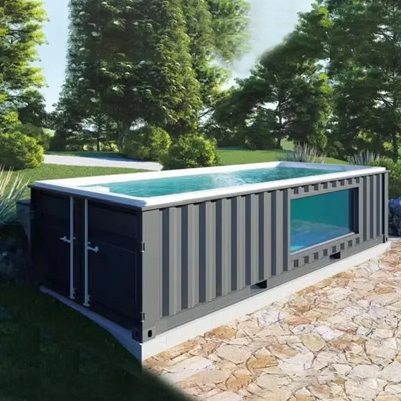 موبلي حمام سباحة تصاميم مجانية بالجملة الصين حمامات السباحة الحاويات الجاهزة المنزل الألياف الزجاجية حمام سباحة للبيع #3