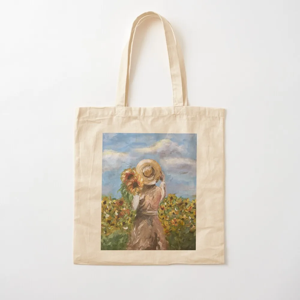 Sunflower Girl Tote Bag sacs de shopping hand bags shopping trolley bag great bag