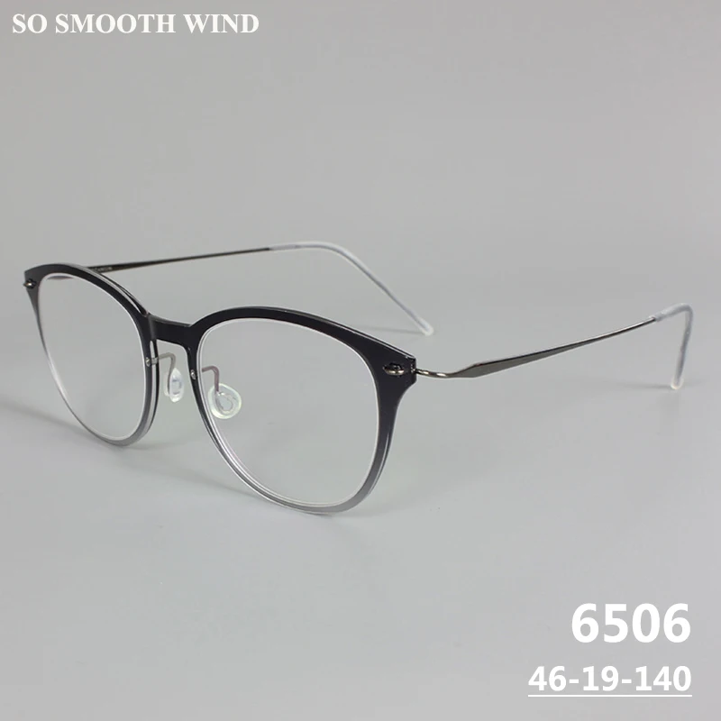 Denmark Screwless Square 6506 Glasses Frame Men Women Fashion Titanium Ultralight Eyeglasses Eyewear Fashionable Style Spectacle