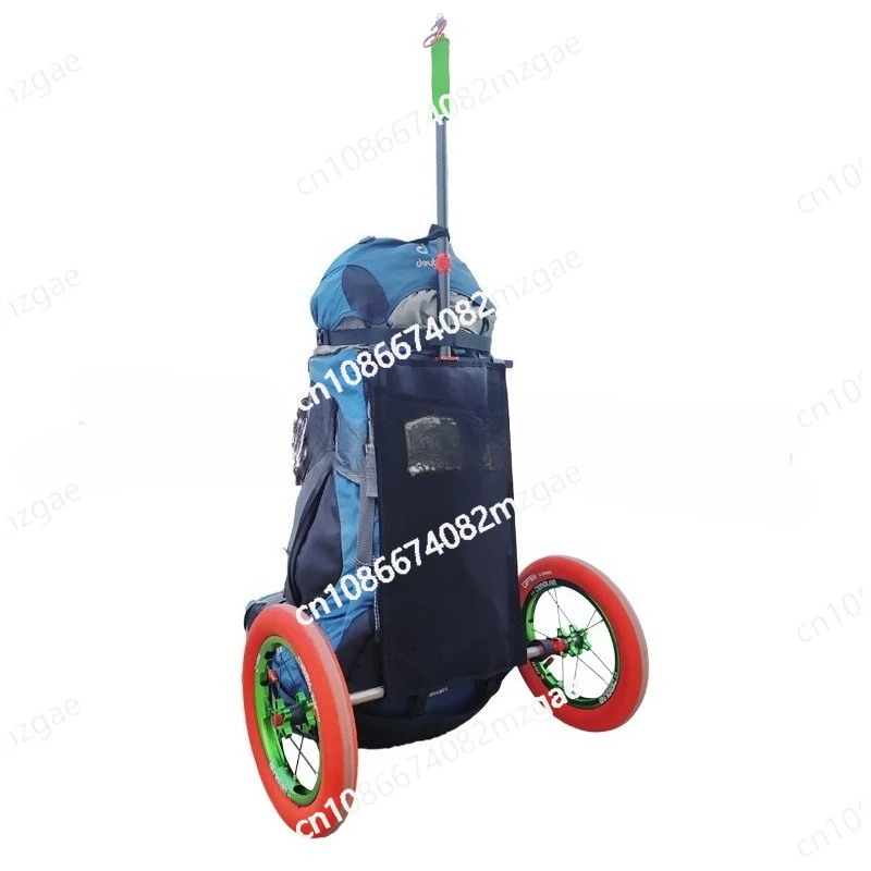 Carbon fiber trailer bicycle camping back frame camping titanium frame outdoor portable outdoor cart