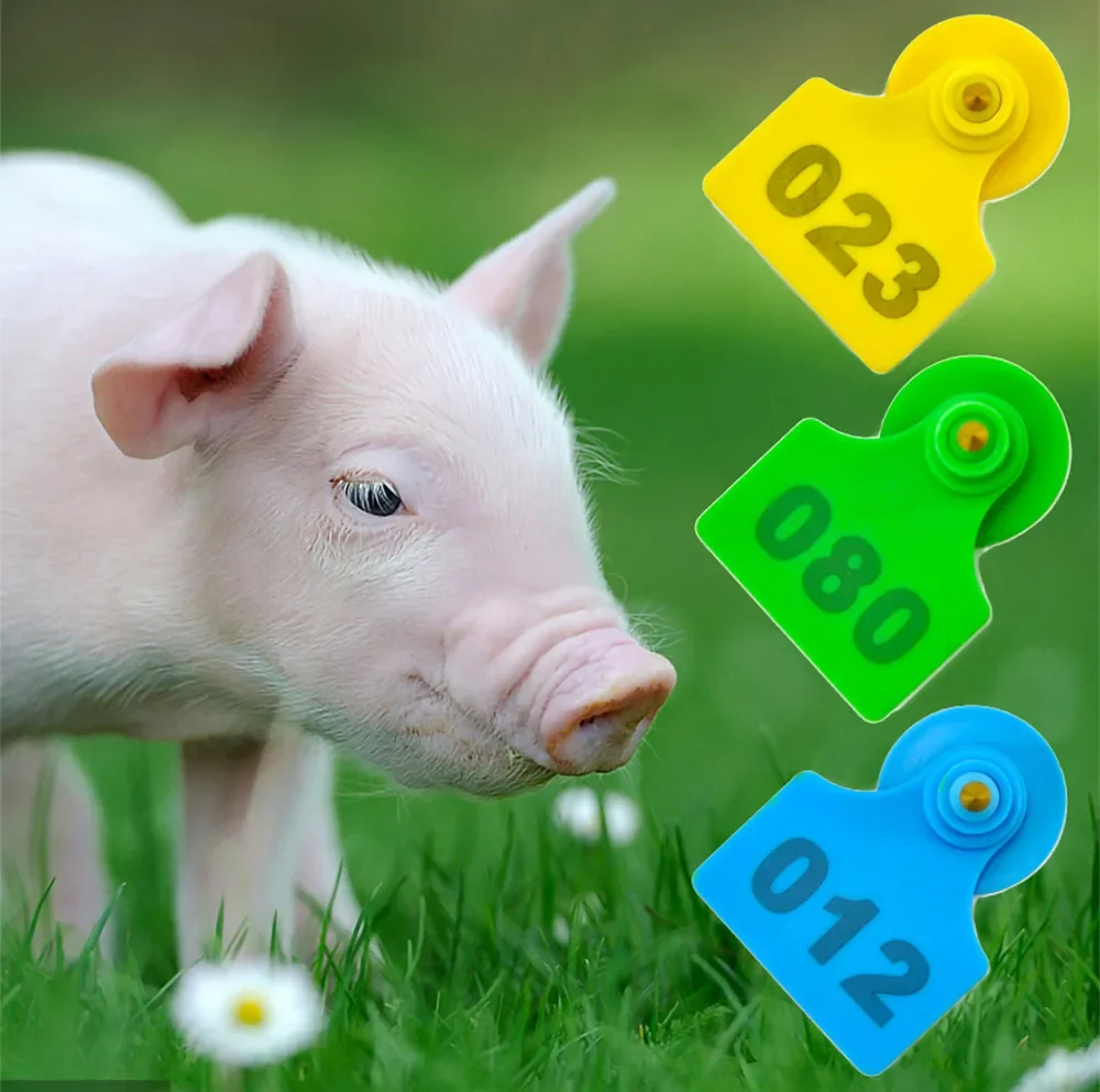 100Pcs Farm Animal Ear Tags Livestock Supplies Plastic Identification TPU Label Cow Cattle Goats Sheep