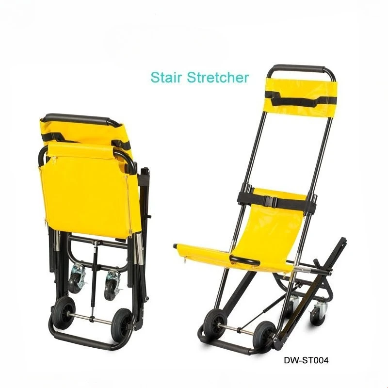 Folding Aluminum Alloy Stair Stretcher, Evacuation Chair for High‑Rise Transfer and Ambulance Emergency Rescue