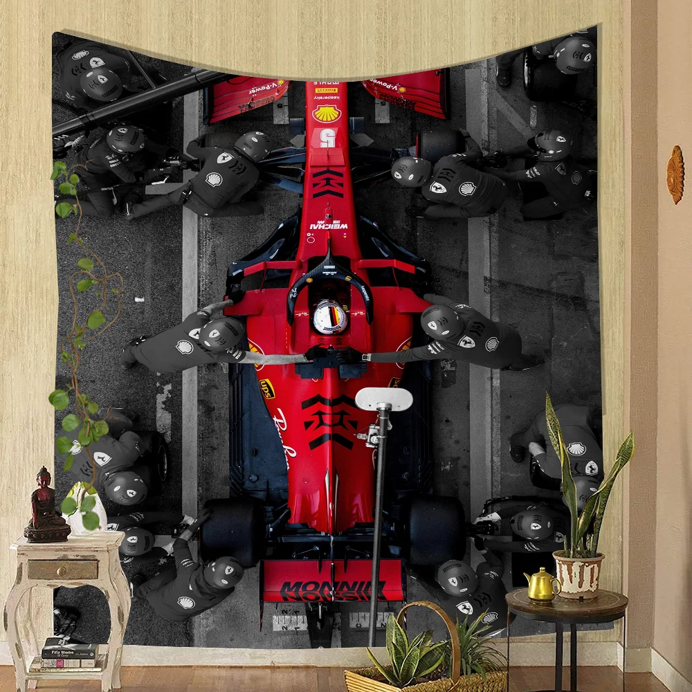 نسيج F1 Formula 1 Racer Legend - سجاد حائط على شكل زهرة الهبي على شكل أنمي، ديكور غرفة النوم، ديكور منزلي معلق على الحائط لغرفة النوم