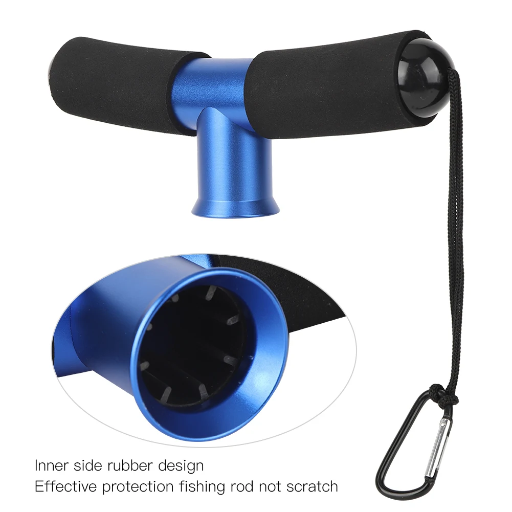 

Aluminum Alloy Portable Fishing Fighting Waist Belt Rod Pole Holder with Hanging Rope Professional Fishermen Accessory