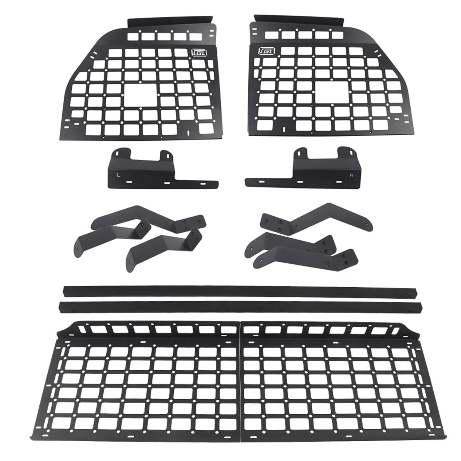 CGZ For Toyota Sequoia 2008-2022 Molle Panel Modular Storage Panel Shelf Luggage Storage Carrier Rear Cargo Rack Trunk Organizer