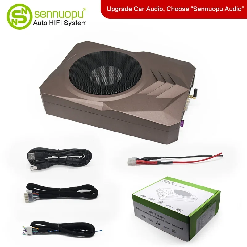 Sennuopu activ DSP subwoof auto 8 palec pod Seat auto audio subwoofer s postavit v zesilovač