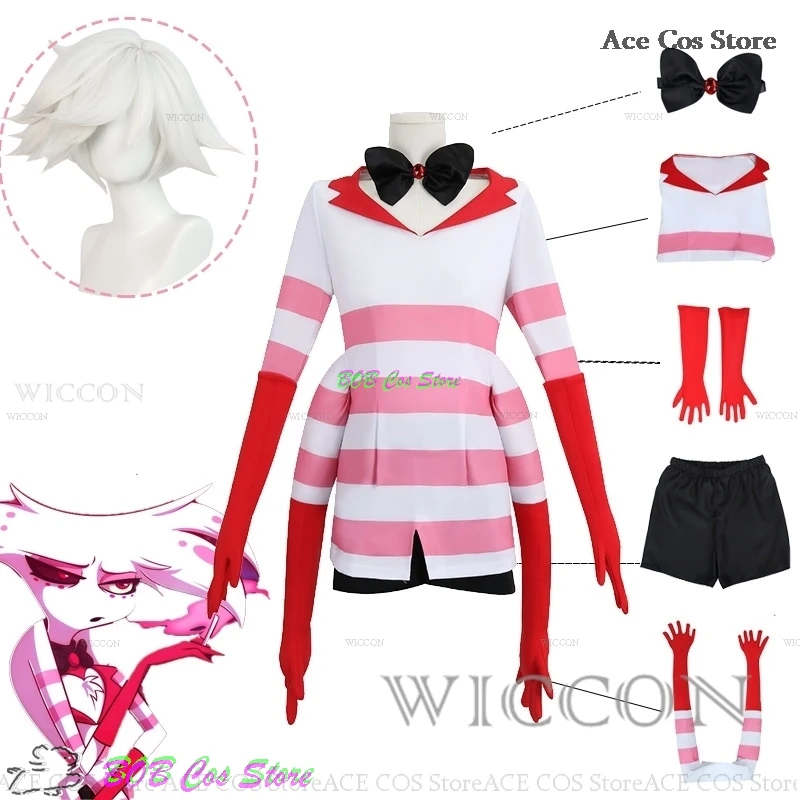 Anime Hazbin Angel Dust Hotel Cosplay Spider Costume Spider AD Unisex Suit Four Leg Clothes Uniform Angel Sexy Halloween Party