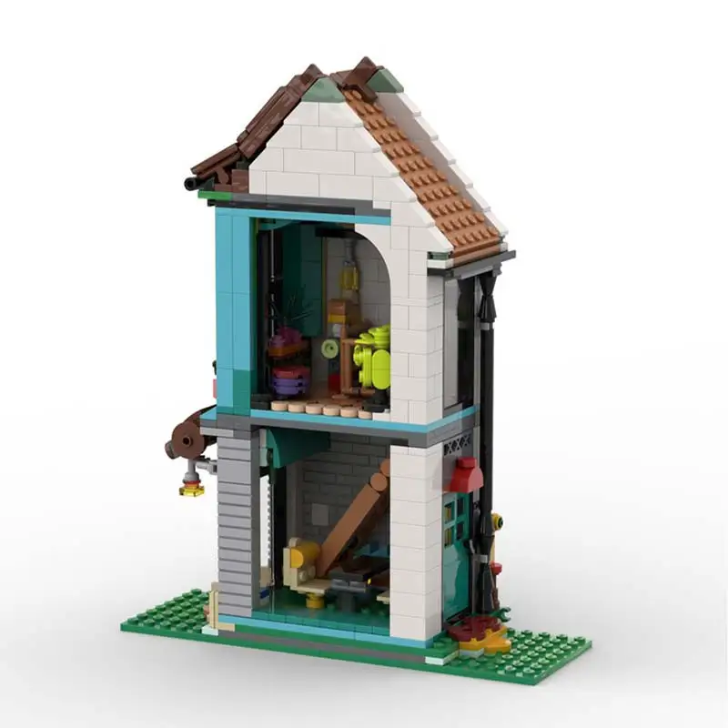 DIY Classic City Architecture Tiny Townhouse MOC Building Blocks Residential Areas Model Creative Puzzle Children's Toys Bricks