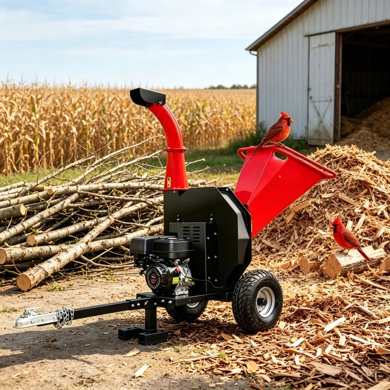 Wood Chipping Engine Optional Commercial Industrial Large 12cm Wood Chipper