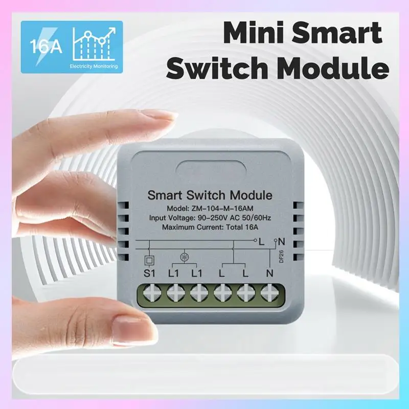 

Модуль умного переключателя T23C Tuya Zigbee, монитор потребления электроэнергии, таймеры, выключатель света «сделай сам», 1 группа для Alexa Google