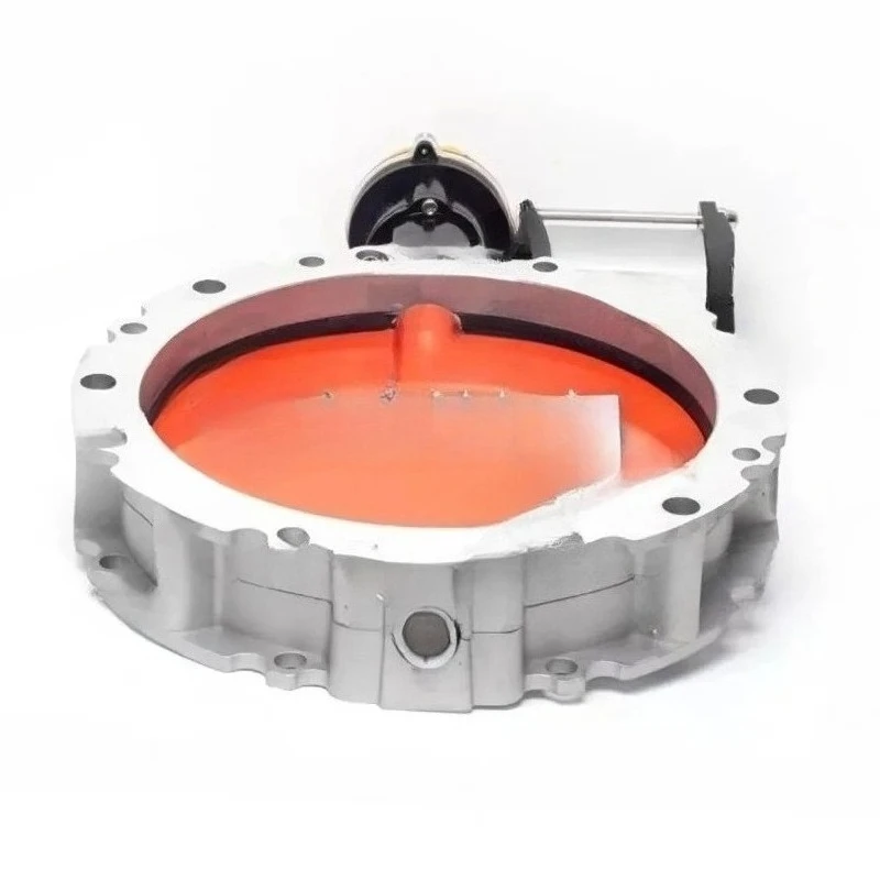 Pneumatic Dust Butterfly Valve V2FS Double/single Flange DN100 300 Powder Cement Mixing Aluminum Alloy