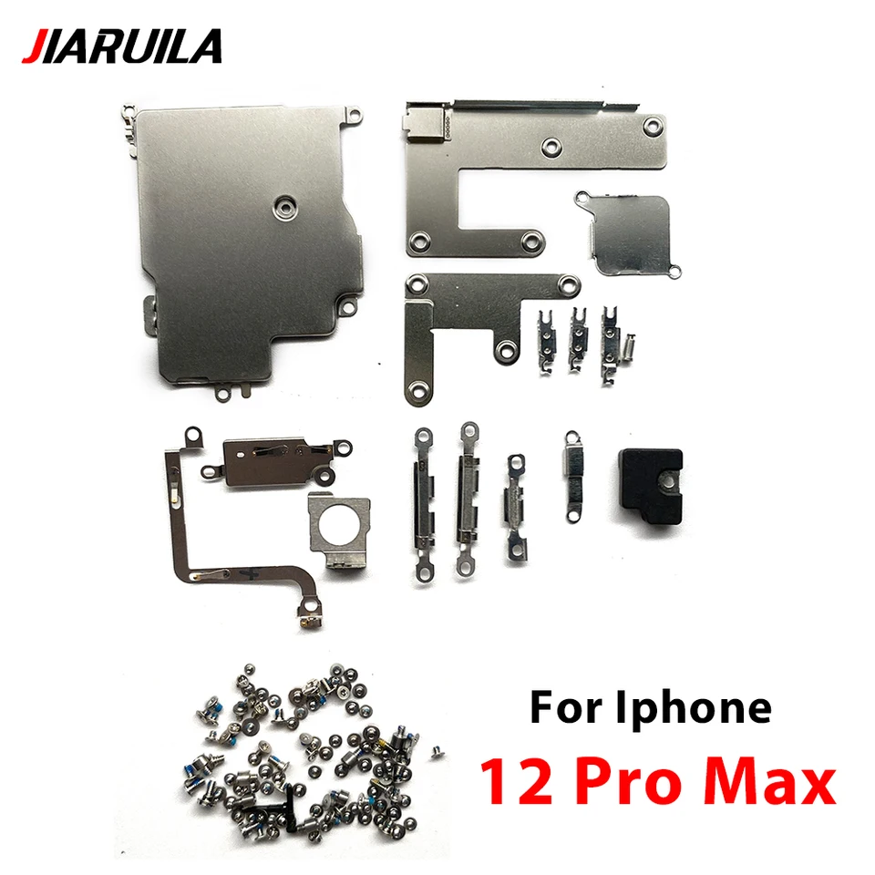 Set de 1 tornillos completos + soporte metálico interno para iPhone 11 12 13 14 15 Pro Max Mini 14 Plus, piezas pequeñas de hierro internas 3