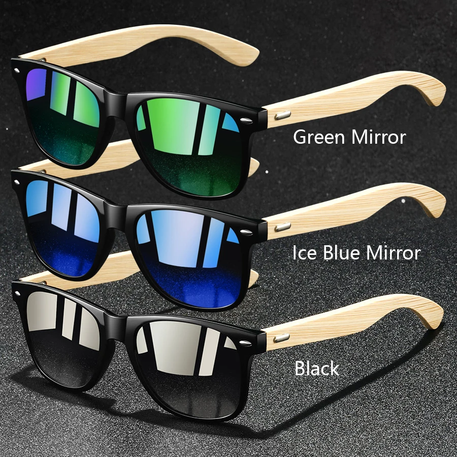 3er-Set Modische Vintage-Sonnenbrillen aus Bambusholz, Quadratisch, für Damen und Herren, Luxus-Designer-Sonnenbrillen zum Fahren und Angeln – Detail 12
