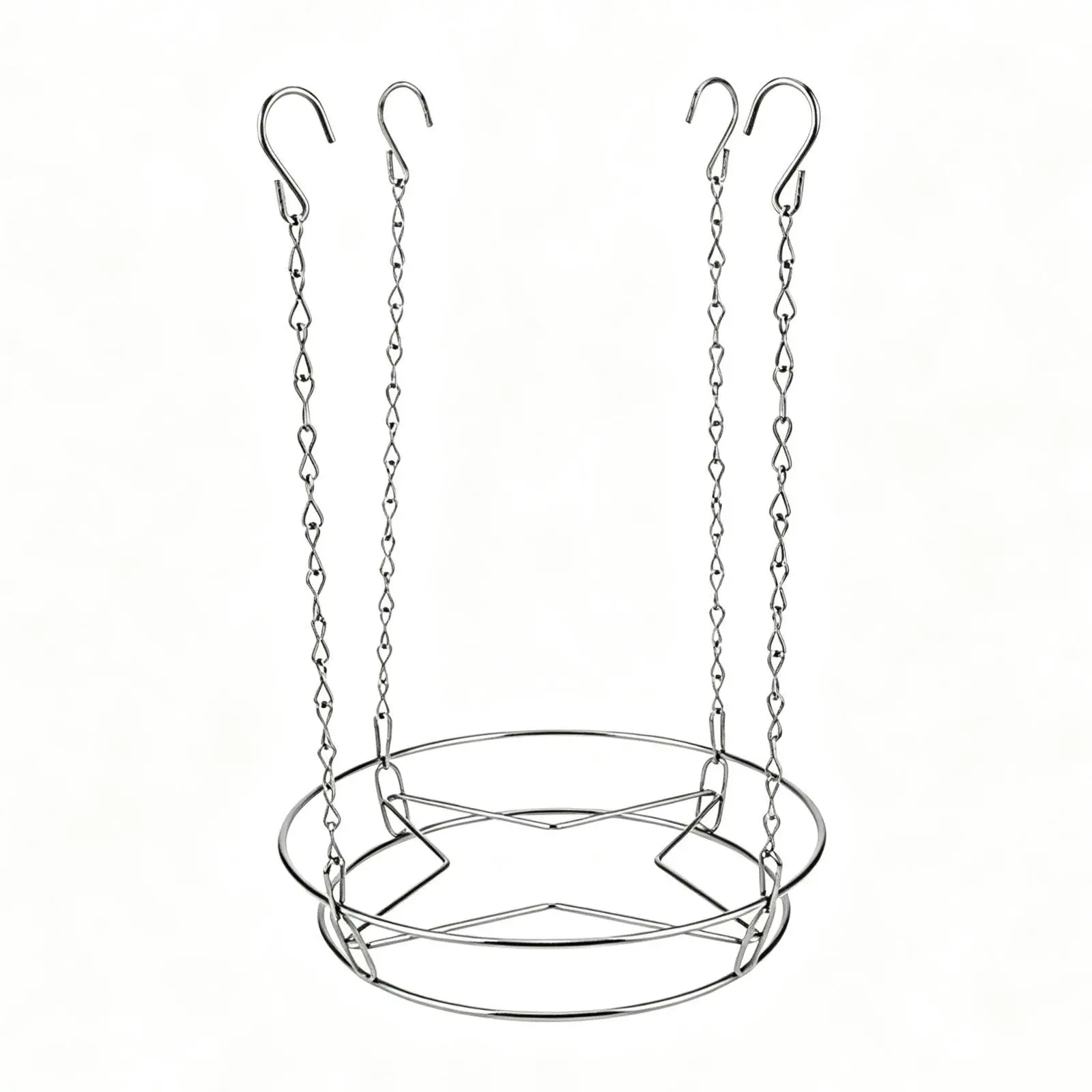 Planter Insert Pot Filler Sturdy Metal Plant Holder with Chain for Patio and Garden Decorating
