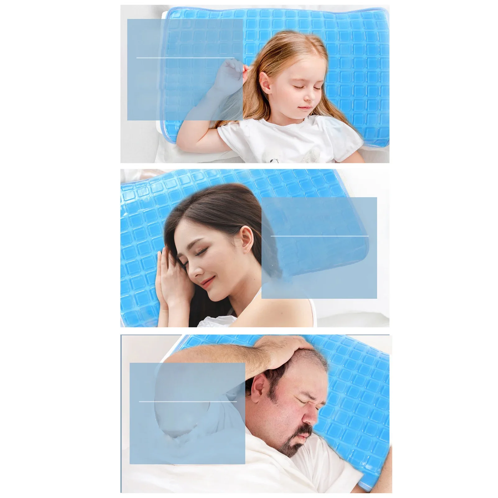 Gel Cooling Mat Soft Anti Slip Foldable Reusable Breathable Pillow Cushion Ice Pads Cool Bed Mat for Home Beauty Salon Summer