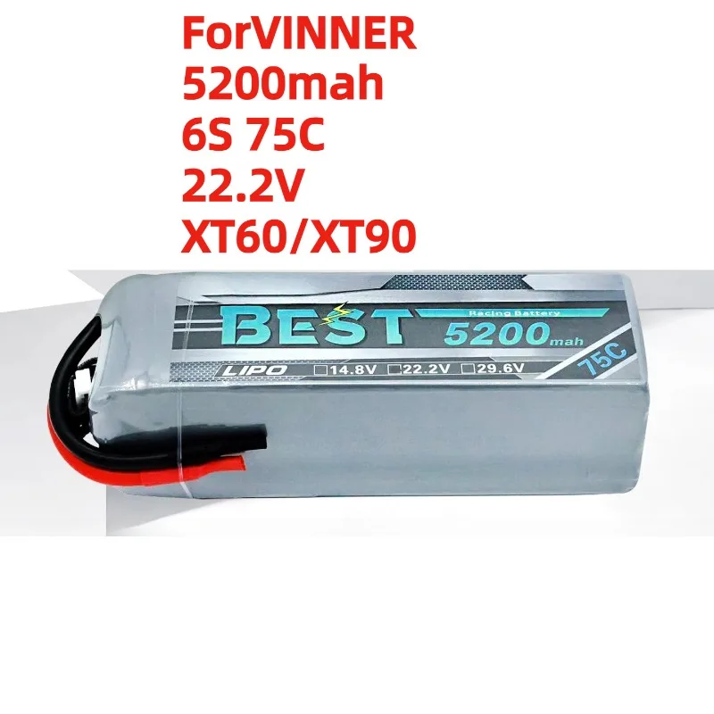 ForVINNER 5200mah 6S 75C 22.2V Fixed Wing Flying Model Aircraft Lithium Battery Violent High Rate